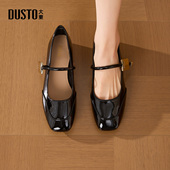 配裙子玛丽珍鞋 大东官方黑色单鞋 子 春季 漆皮通勤女鞋 女款 2026新款