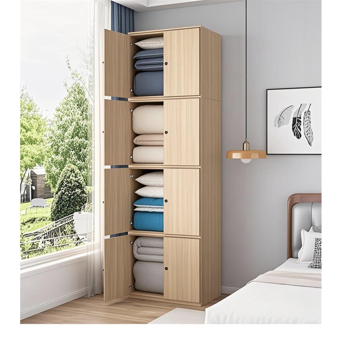 实木棉被柜家用卧室收纳衣柜储物柜大容量加深棉被厨可叠加组装柜