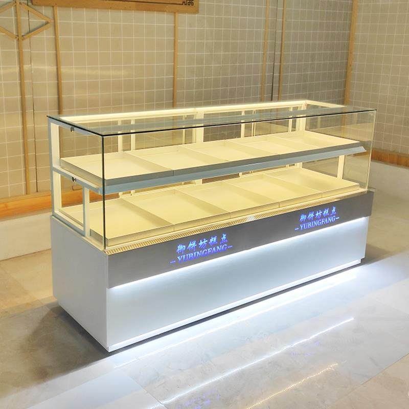 中式糕点展示柜桃酥柜台烘培商用冷藏实木面包柜面包展柜定制新款