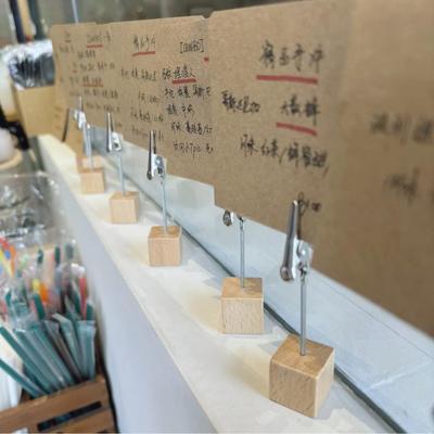 桌面展示架台卡价格标签夹子立式卡片展示架底座价格展示牌便签夹