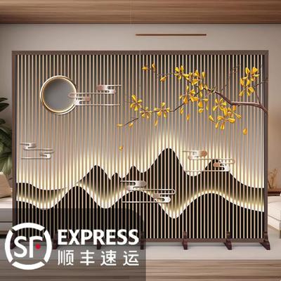 2025新中式屏风隔断新款办公室可折叠移动玄关正对门酒店定制遮挡