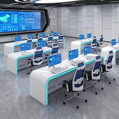 弧形指挥中心控制台网络会议电脑桌烤漆办公桌中控监控调度操作台