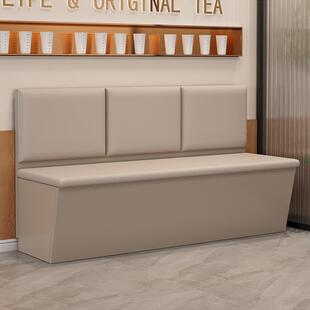 卡座餐桌家用实木储物柜一体靠墙小户型卡坐沙发奶茶店休息区卡座