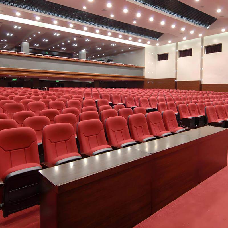 影院椅礼堂座椅带小桌板会议室联排阶梯教室报告厅塑壳铝合金排椅