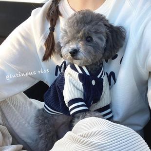 狗狗衣服棒球服夹克泰迪小型犬宠物猫咪保暖衣风网红款 狗狗秋冬装