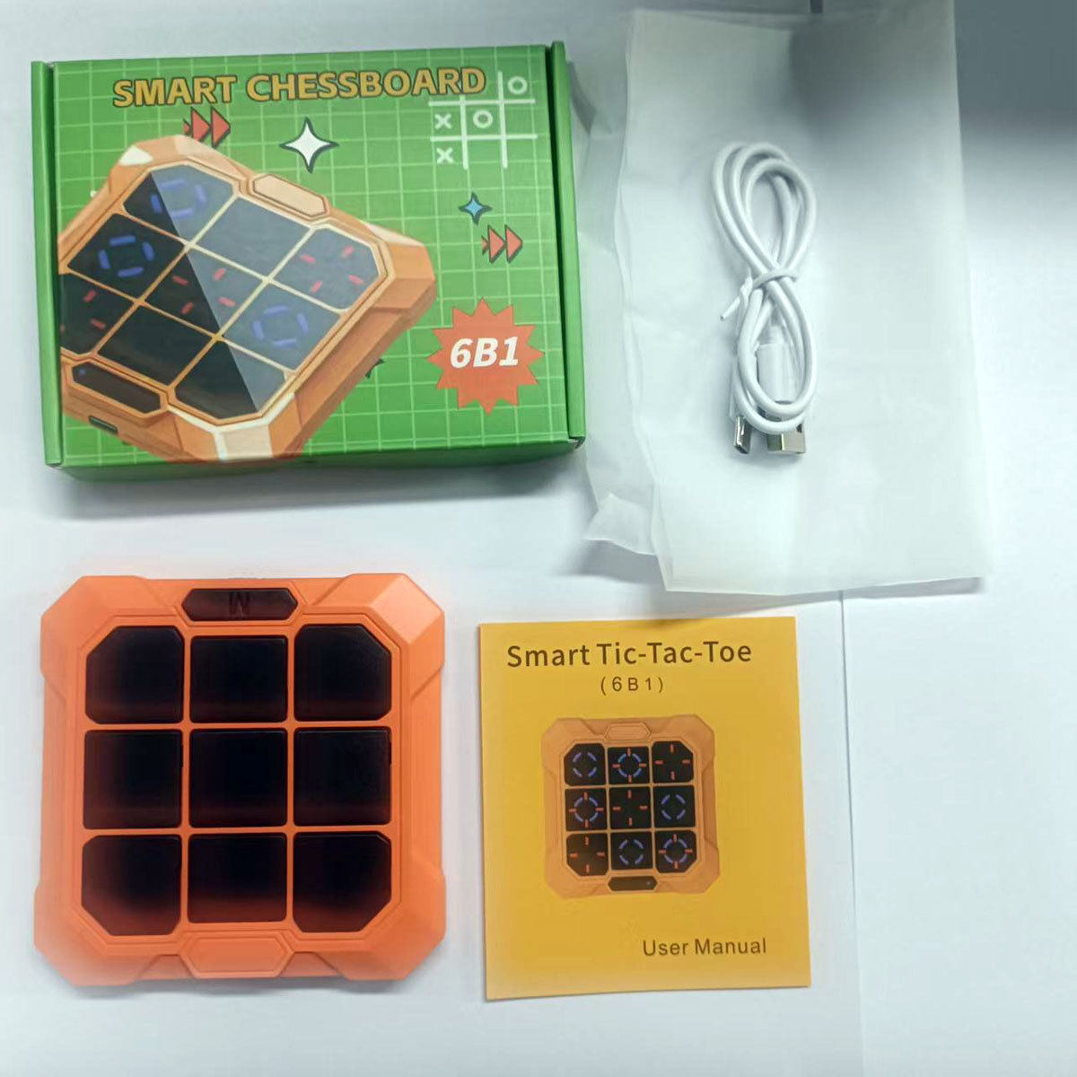 德国六合一多功能井字棋游戏机 电子儿童益智玩具Tic Tac Toe