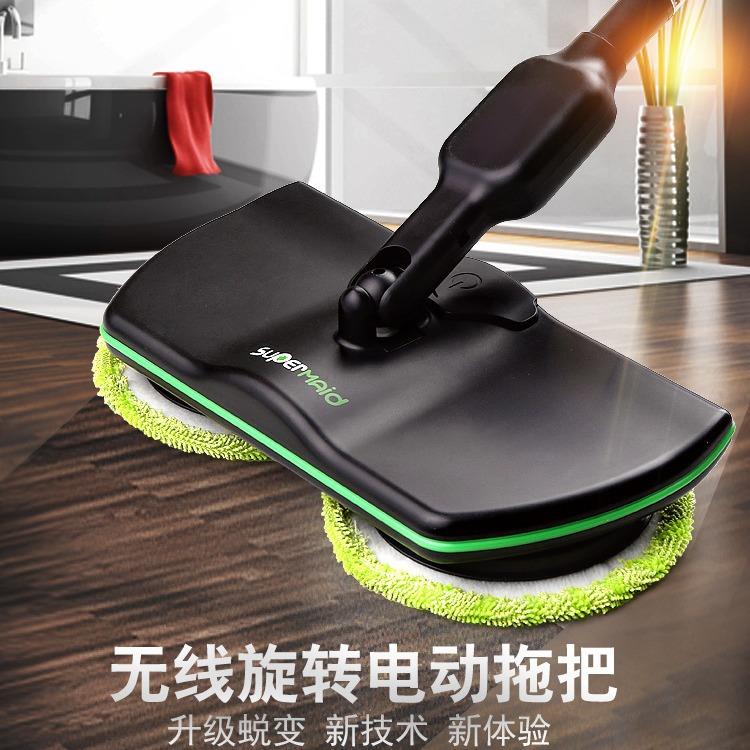 跨境电动拖把手持充电清洁拖地机家用无线电动拖把自动擦地机器