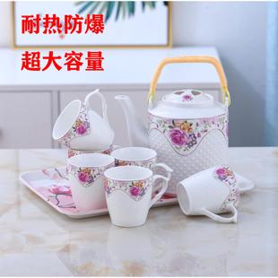 水具 陶瓷提梁壶桥壶超大容量家用客厅茶壶冷水壶耐热凉开水壶中式