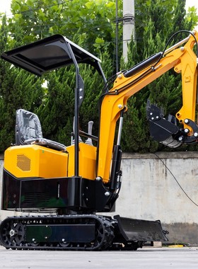 HT10C小型挖掘机生产厂家 全新履带式钩机多功能抓木器抓夹挖斗机