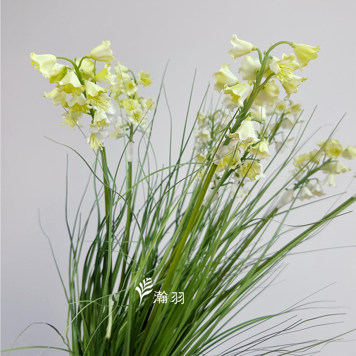 2叉带叶风花 仿真花YHM家居室餐内饰拍照道具婚庆桌造景铃布装置