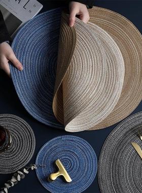 nordic style handmade ramie placemats home insulation新款式