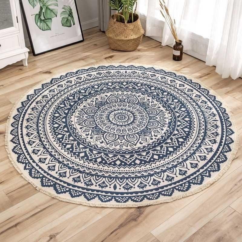 Round Nordic Bohemian Floor s for Living Room新款北欧风地板
