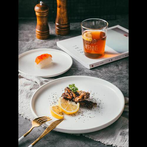 Dinner Plates ceramic steak plate web Porcelain盘 Ware White