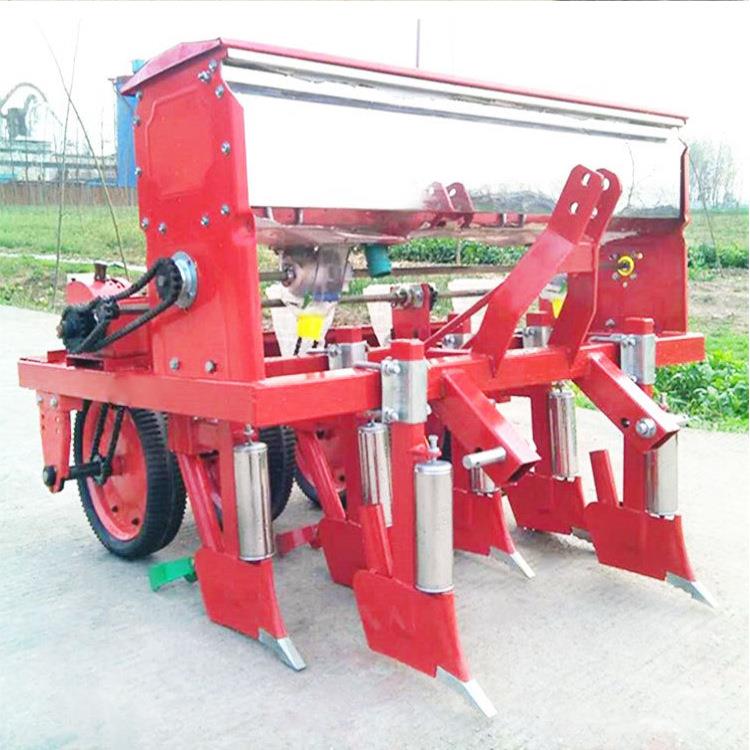 四轮拖拉机带东北高粱播种机娃娃菜大白菜种植机黏玉米直播机