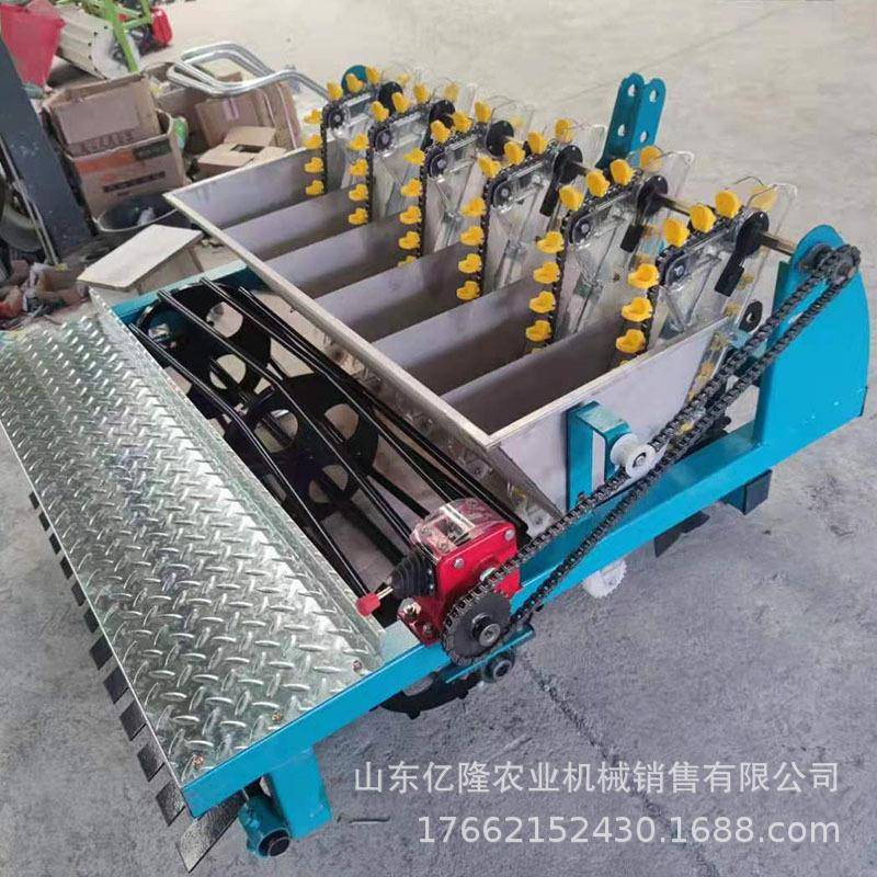 河南手推式蒜瓣种植机小型大蒜播种机行距均匀播蒜机