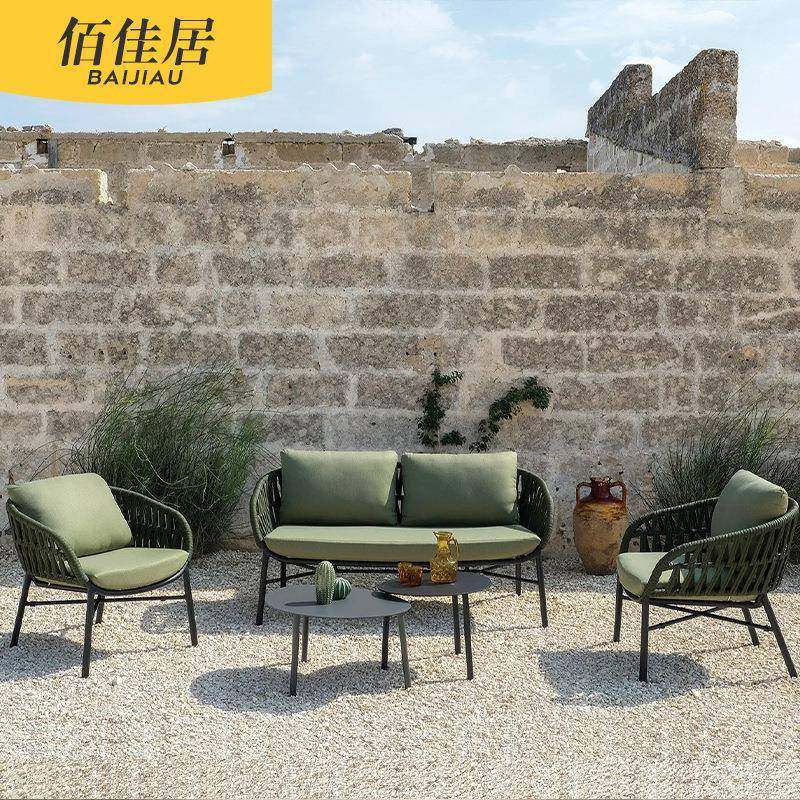 户外绳编沙发组合家具室外别墅庭院花园酒店露台阳台客厅藤编沙发,住宅家具,户外沙发,淘宝优惠券,粉丝福利购,淘宝优惠卷