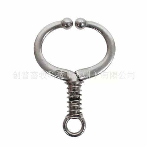 HL-Q4D中号牛鼻钳牛用弹簧牛鼻钳固定牛鼻夹子牛鼻卡不锈钢HL-Q4E