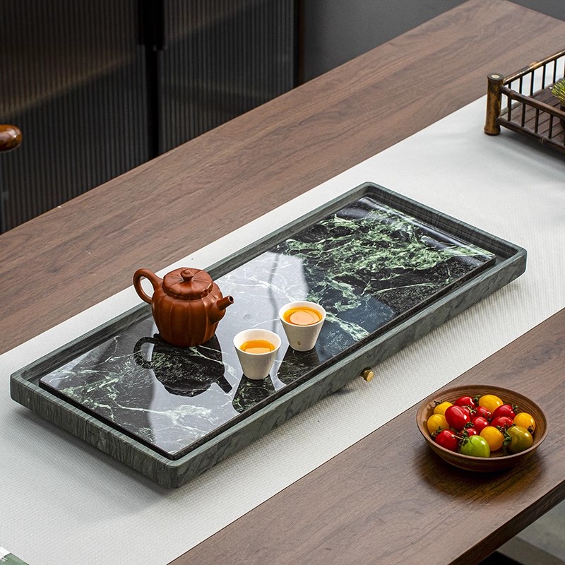 奢石茶盘简约家用客厅办公室茶台