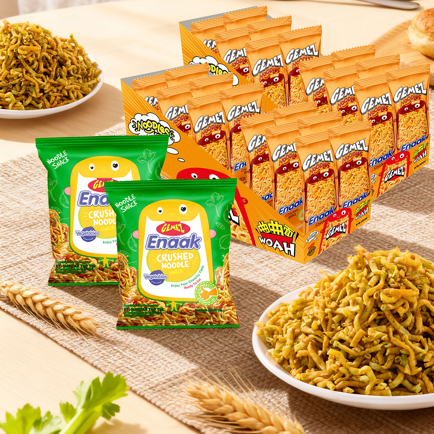 GEMEZ印尼小鸡曲曲面干脆面干吃