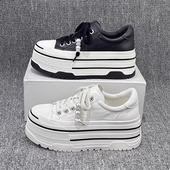 厚底增高松糕鞋 小个子女鞋 百搭爆款 厚底真皮2025秋冬新款 板鞋 女