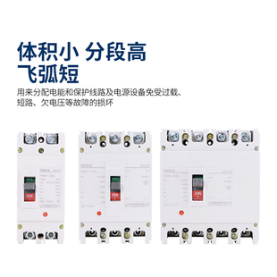 RDM1塑壳断路器三相四线3P 400A630A人民电器 100A160A空气开关4P