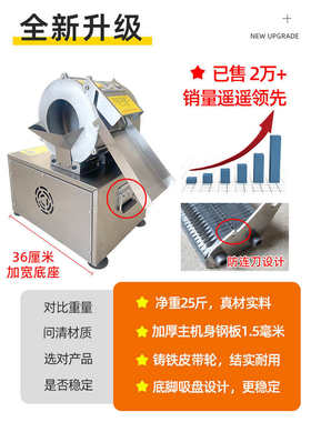 沧泊土豆切丝机商用萝卜丝土豆丝刨丝器电动切片机神器蒜片切菜机
