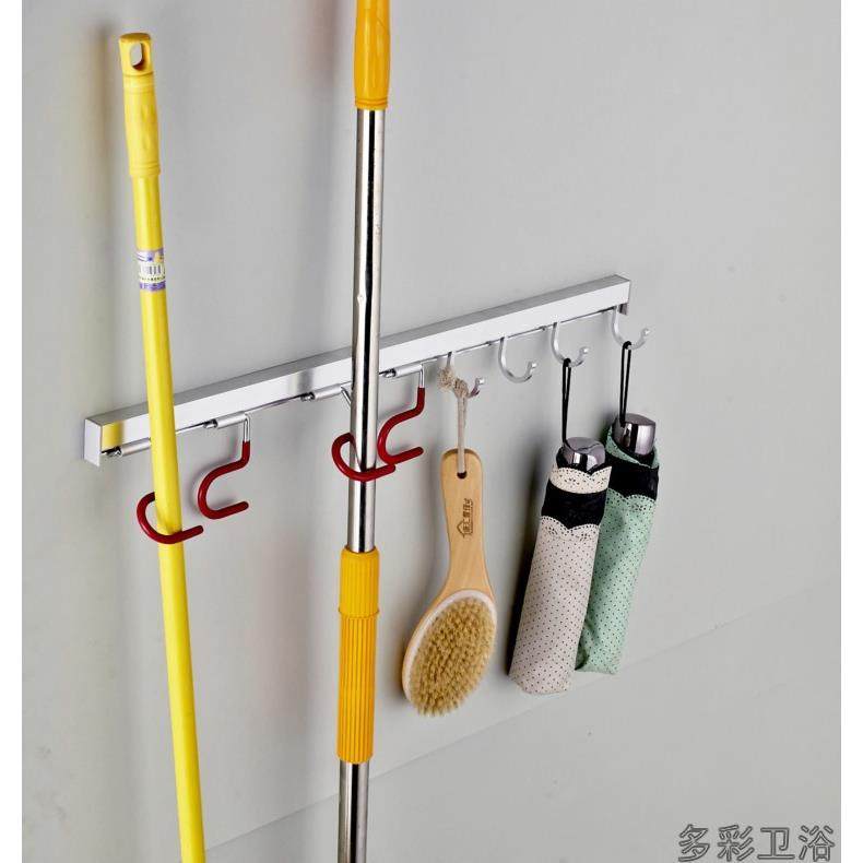 多功能拖把架扫把架浴室挂钩挂架抹布吸盘式阳台卫浴挂件 4拖4挂,收纳整理,挂门置物架,淘宝优惠券,粉丝福利购,淘宝优惠卷