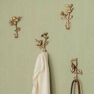 你可居法式覆古挂勾打孔墙壁挂钩衣服钥匙小鸟创意可爱高级感装饰