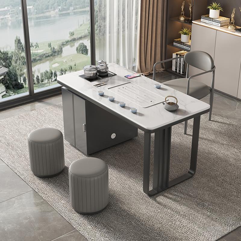 阳台岩板茶桌2024新款小型飘窗家用休闲椅子小茶台现代简约泡茶桌