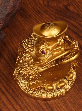 沙金金蟾三脚蟾蜍开业财富金蟾摆件家居装饰工艺品金蟾厂家