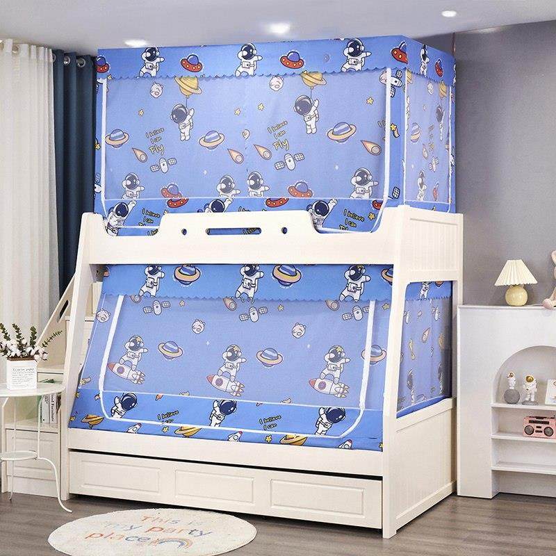 子母床蚊帐遮光三门1.2上下铺1.5米书架款高低床梯形儿童双层床,床上用品,蚊帐,淘宝优惠券,粉丝福利购,淘宝优惠卷