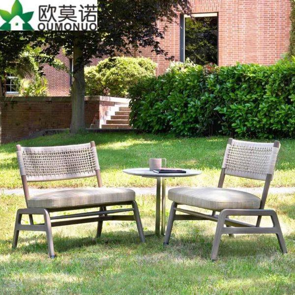 户外藤编沙发室外三件套庭院别墅酒店藤椅花园露台茶几阳台小桌椅