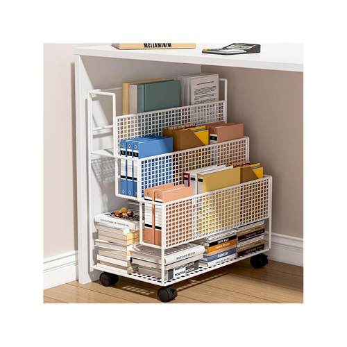 桌下书架置物架落地移动小推车书桌收纳学生教室宿舍多层简易书柜