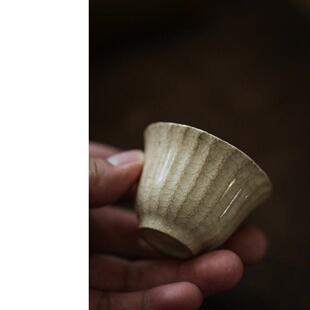 手工印坯小茶杯功夫茶杯品茗杯开片可养主人杯复古古朴 35ml