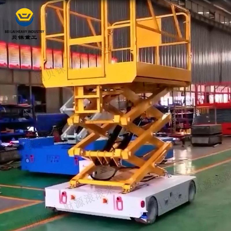 全自动行走式麦克纳姆轮剪叉式电动液压高空作业车移动剪叉升降机