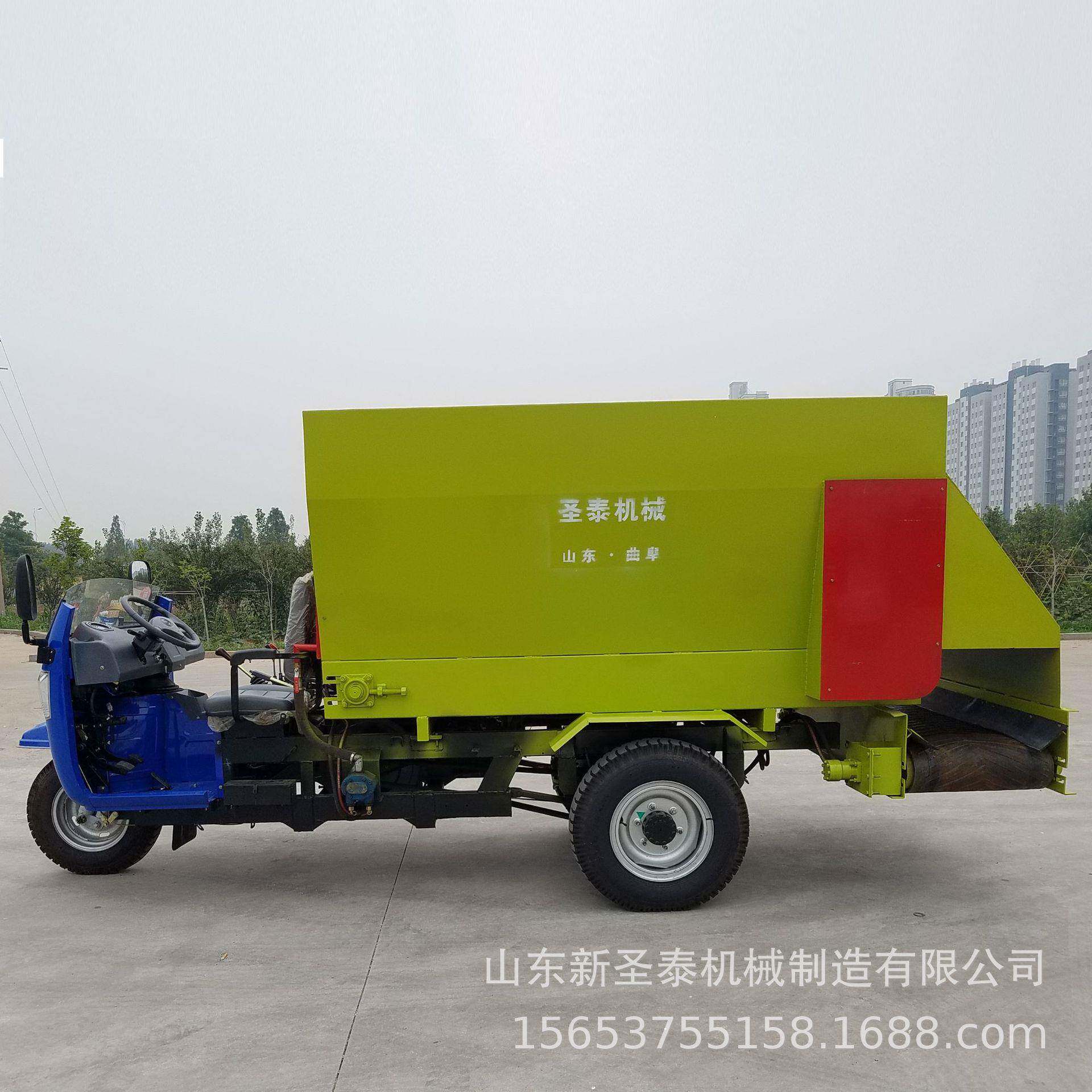 信阳电动牛舍撒料车柴油动力撒料车