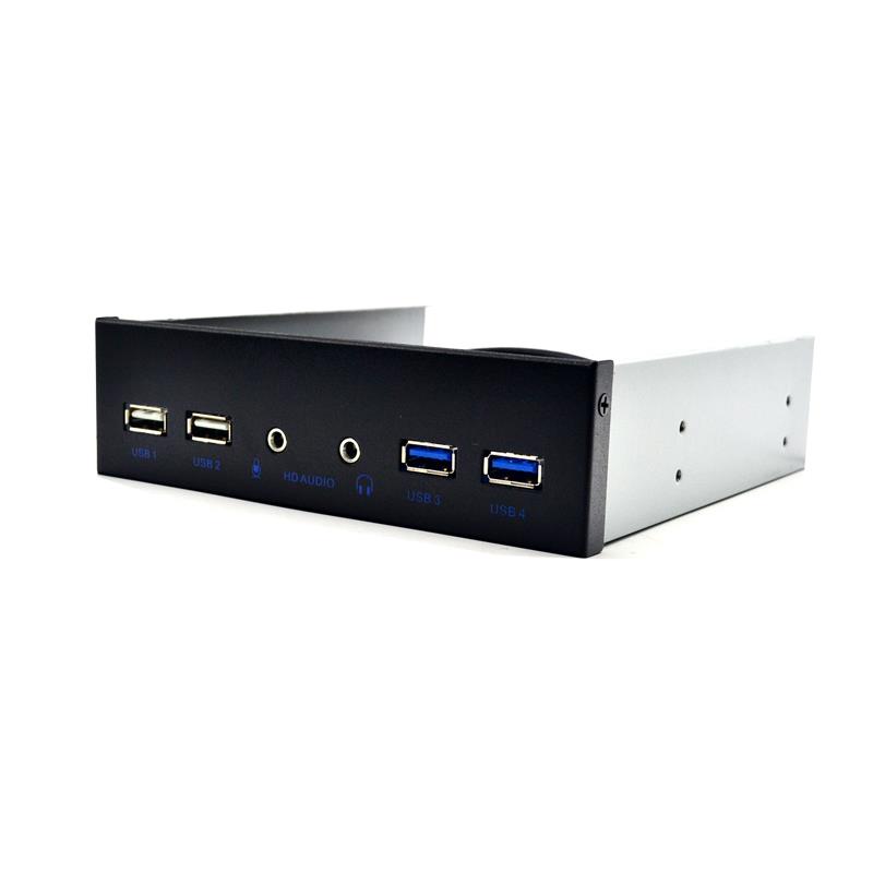包邮USB3.0/2.0光驱位音频面板4口高清HD-AUDIO开关19PIN转U2/U3