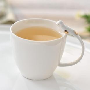 欧式 下午茶小鸟杯子带托盘 简约茶具套装 家用陶瓷咖啡杯碟套具英式