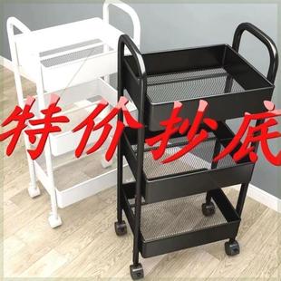 小推车置物架落地多层家用卧室婴儿移动零食厨房多功能储物收纳架