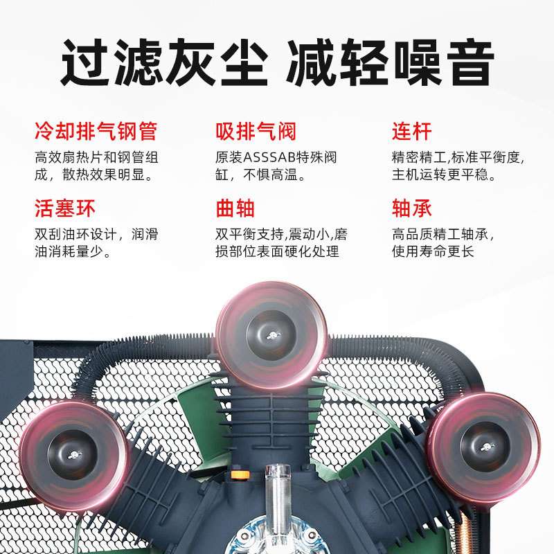 0.36方0.4立方空气压缩机w-0.36/8 W-0.4/8空压机3kw4hp空气压缩