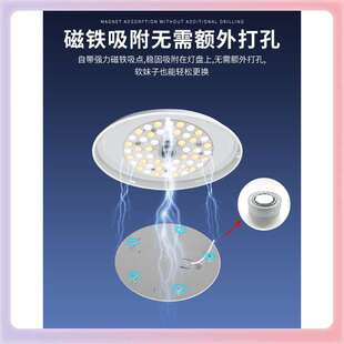 W9YXled吸顶灯灯芯替换圆形灯盘灯芯磁吸灯板灯条环形节能灯家用