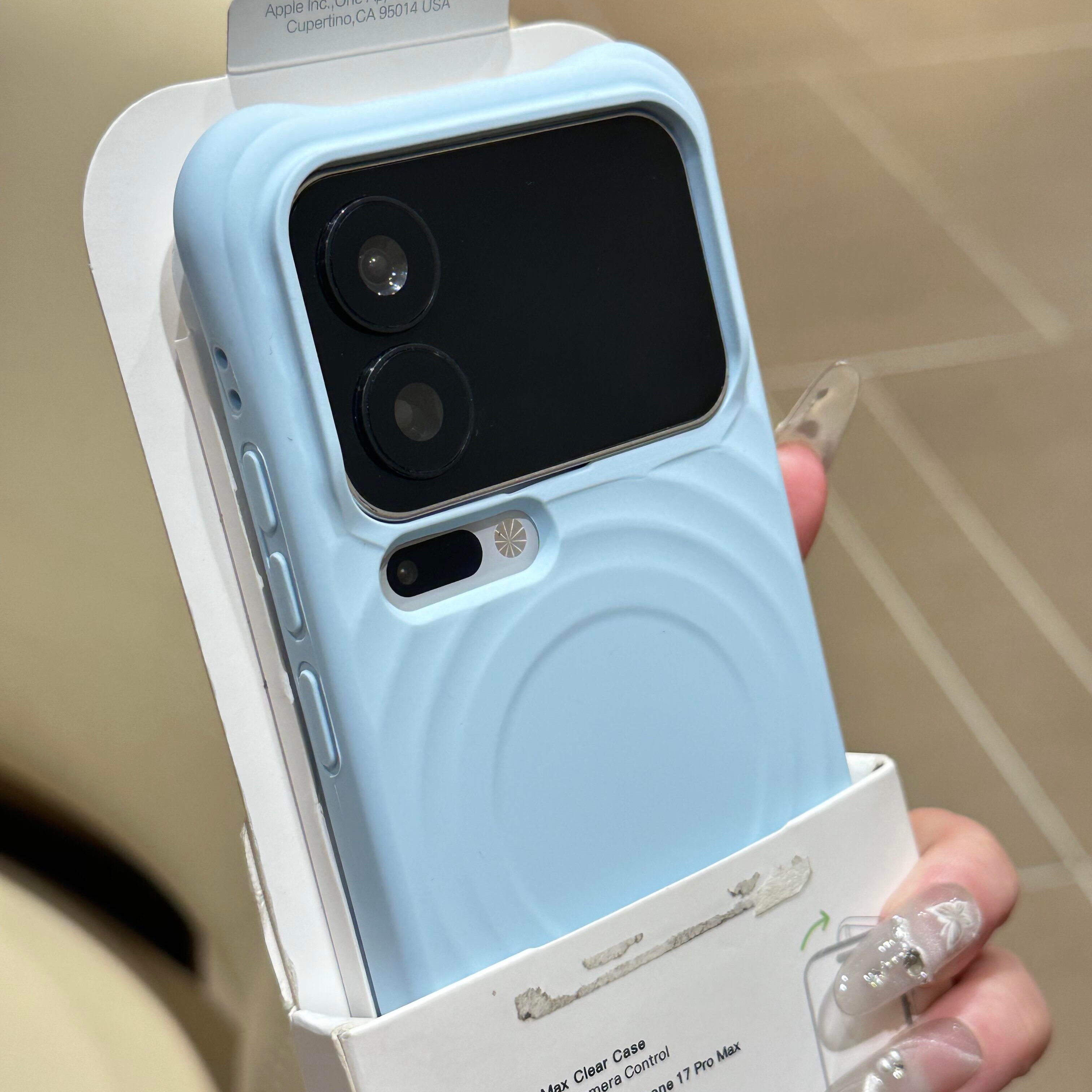 奶蓝色波漾磁吸适用小米17promax手机壳15/14液态硅胶13软糯华为Mate80promax防摔mate70/60耐脏pura70ultra