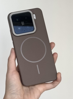 摩卡棕磨砂柔润适用小米15spro手机壳岩沙14ultra超薄13防指纹红米k80钛灰色镜头mate60/70pro+男女nova14/13