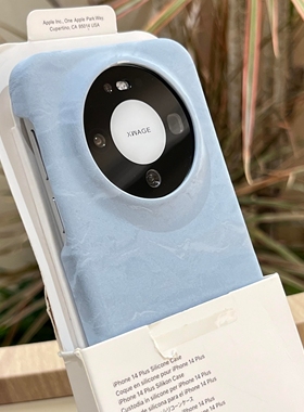 秋冬奶蓝色丝绒适用华为mate80promax手机壳Pura70ultra半包mate60pro+荣耀magic8/7pro保暖红米K90小米17/15