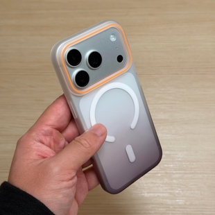 柔彩渐变黑磁吸适用小米17promax手机壳14u超薄1 iQOO15 15肤感红米K90promax防指纹magic8简约findx9男x300