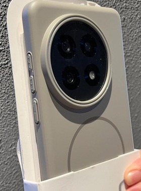 钛灰色肤感磁吸手机壳适用小米15pro超薄14Ultra撞色亚克力大孔13男女Magic7Pro硬高级感创意个性耐脏抗耐黄