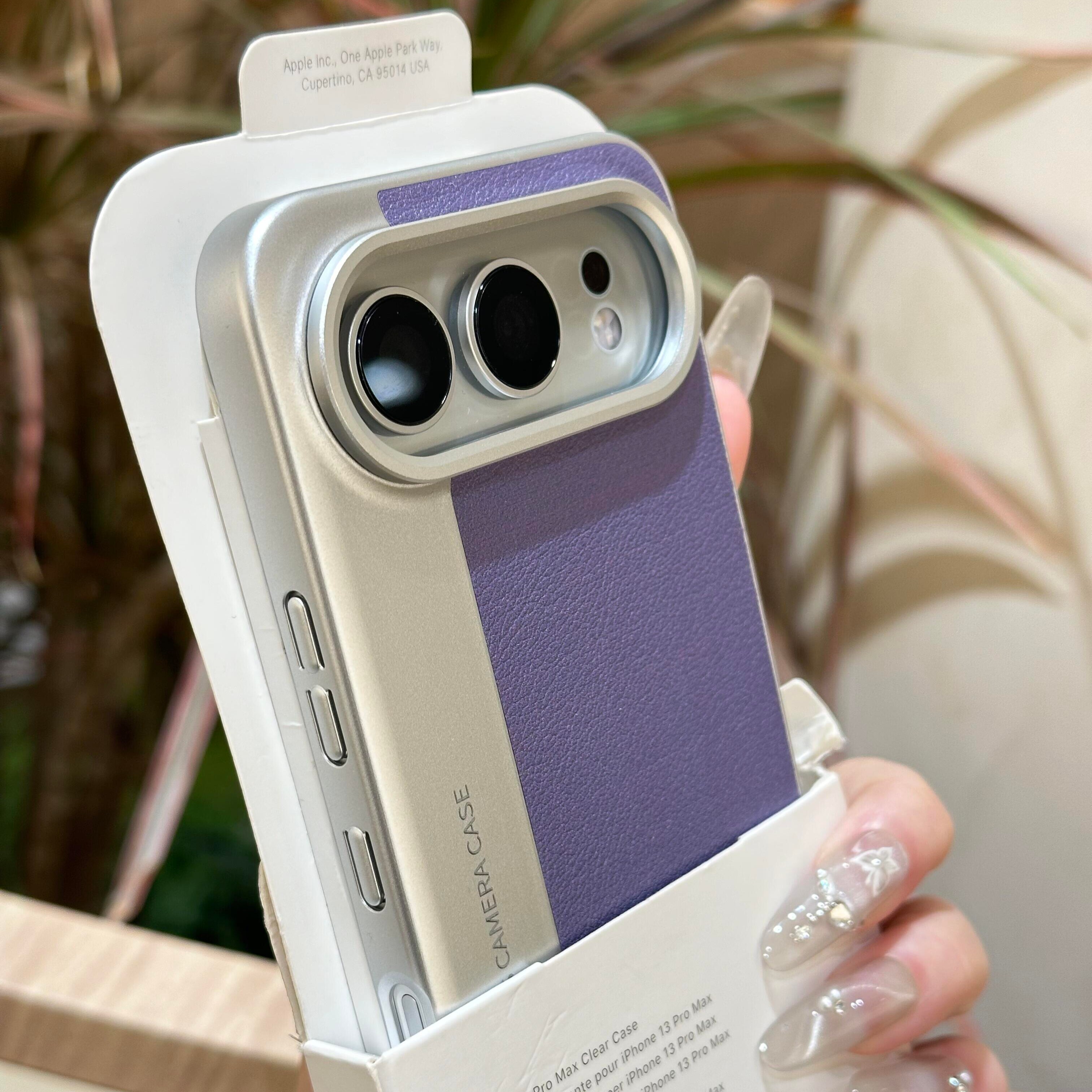 马年限定色皮纹秒变相机适用荣耀500pro手机壳magic8鸢尾紫小米17Ultra创意k90promax一加ace6T女1+15/findx9