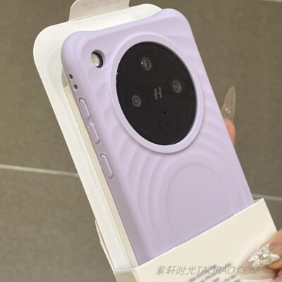 奶蓝波漾磁吸适用findx8手机壳