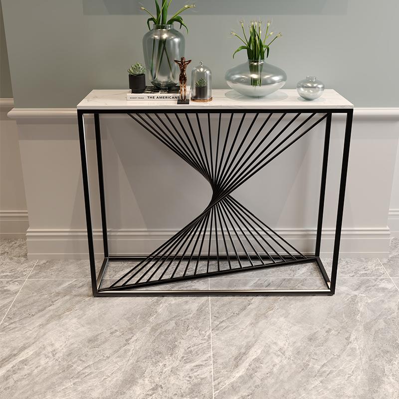 轻奢大理现代简约大理石玄玄关桌子客条厅端景小案窄台走廊关柜靠