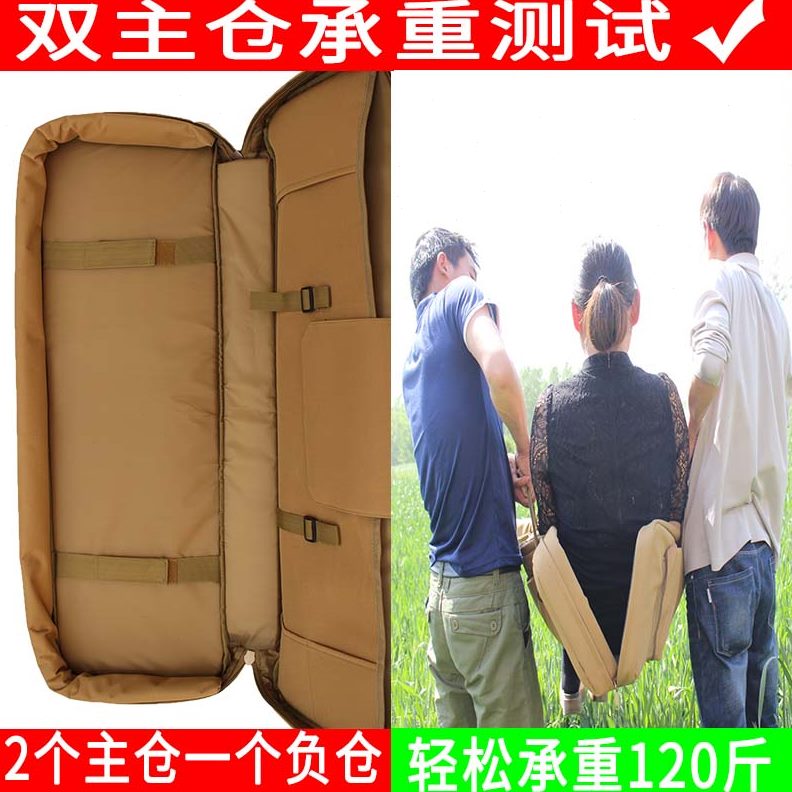 多功能双层加厚海竿钓台鸡蛋棉战术包发射器玩具工具双肩钓鱼包